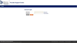 Provider Support Center - Login - Liberty Mutual