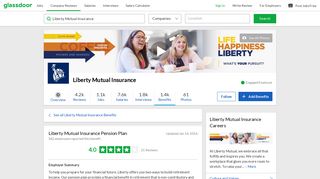 Liberty Mutual Insurance Employee Benefit: Pension Plan | Glassdoor
