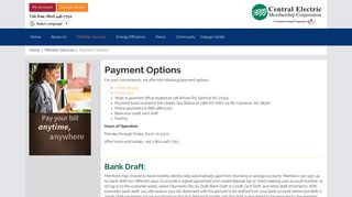 Payment Options - Central Electric Membership Corporation