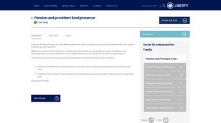 Pension and Provident Fund Preserver | Liberty