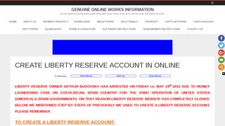 How to create a Liberty Reserve account? - Free data entry