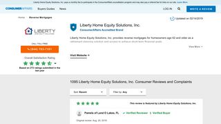 Top 1,087 Reviews and Complaints about Liberty Home Equity ...