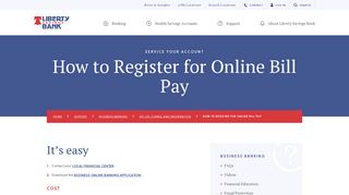 How to Register for Online Bill Pay | Liberty Savings Bank