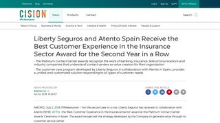 Liberty Seguros and Atento Spain Receive the Best Customer ...