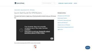 Quick Start Guide for VPN Routers - Liberty Shield