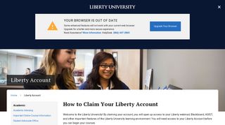 Claim Your Liberty Account - Liberty University