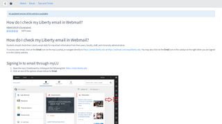 How do I check my Liberty email in Webmail? - ServiceNow