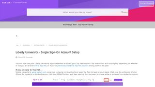 Liberty University - Single Sign-On Account Setup