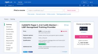 CeMAP® Paper 1, 2 & 3 with Mentor+ - LIBF Recognised Training ...
