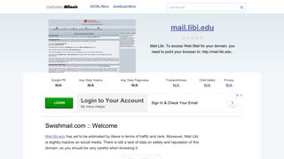 Mail.libi.edu website. Swishmail.com :: Welcome.