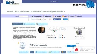 libMail: Send e-mail with attachments and anti-spam headers - PHP ...
