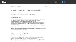 How do I top-up with Libon minutes online? – Libon