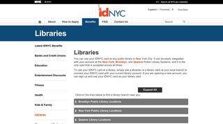 Libraries - IDNYC - NYC.gov