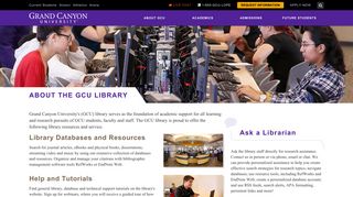 About Library - Databases and Resources | Grand Canyon University