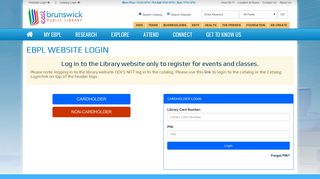 East Brunswick Public Library | EBPL Website Login