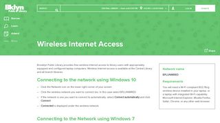 Wireless Internet Access | Brooklyn Public Library