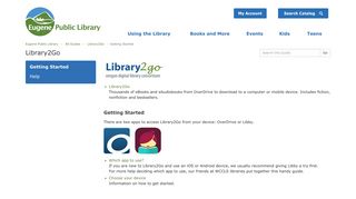 Getting Started - Library2Go - All Guides at Eugene Public Library