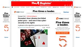 Revealed: How Libratus bot felted poker pros – and now it has cyber ...