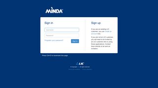 MINDA - Sign In - LIC