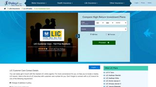 LIC Customer Care - Toll Free Number | LIC Contact Details