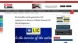 No benefits can be granted to LIC employees in absence of Rules ...