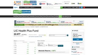 LIC Health Plus Fund - Moneycontrol