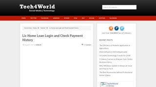 Lic Home Loan Login and Check Payment History - Tech4World