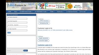 Customer Login in lic - lic policy login in lic , lic ... - Lic of India Plans