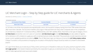 LIC Merchant – LIC Merchant | Customer | Online Portal