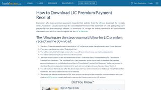 Pay Premiun online - Download LIC Premium Payment Receipt