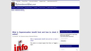 What is Superannuation benefit fund and how to check it online ...