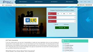 LIC Term Insurance 1 Crore - Compare Features & Benefits