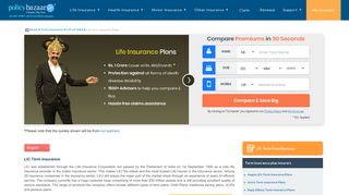 LIC Term Plan - Compare Online LIC Term Insurance Plans