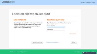 Login or Create an Account - License Coach