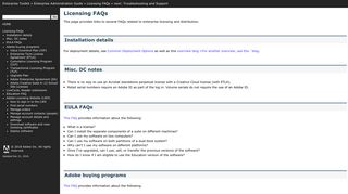 Licensing FAQs — Enterprise Administration Guide - Adobe