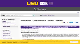 Adobe Products: Downloading & Licensing Processing - GROK ...