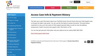 Access Case Info & Payment History - Fairfield County Job and Family ...