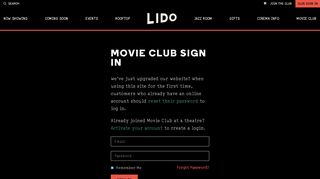 Sign In - Lido Cinemas
