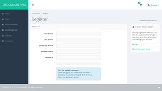 Register - Lie Low VPN - Mint Panel