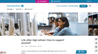 Life after high school: How to support yourself - Kids Help Phone