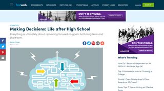 Making Decisions: Life after High School | Fastweb