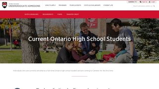 Current Ontario High School Students - Undergraduate Admissions ...