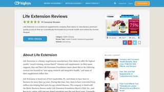 Life Extension Reviews - Is it a Scam or Legit? - HighYa