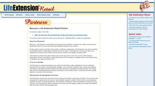 Life Extension Retail - Partners