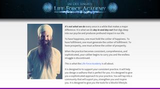 The Life-Force Academy — JaiDevSingh.com