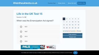 Life in the UK Test 15 - Lifeintheuktests.co.uk