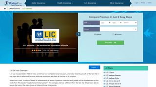 LIC Of India - Life Insurance Corporation of India Latest Plans