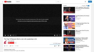 The Top 10 Reasons Not to Join Life Leadership | Life - YouTube