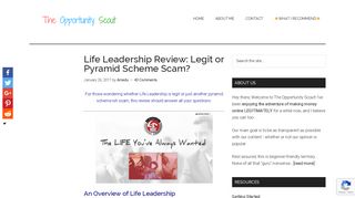 A Brutally Honest Life Leadership Review: Pyramid Scheme Alert!