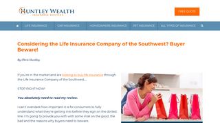 Life Insurance Company of the Southwest Review - Buyer Beware!
